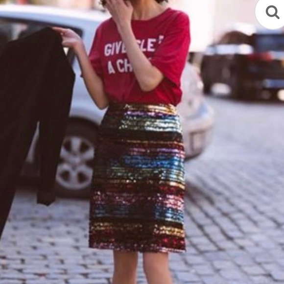 ANTHROPOLOGY MOULINETTE SOEURS sequin mini size 6! - Picture 4 of 8